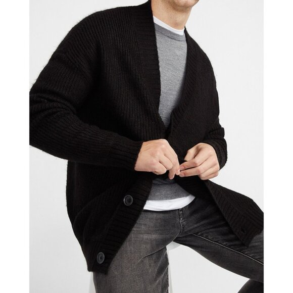Express Cozy Oversized Knit Cardigan Sweater S - Picture 1 of 8